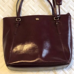 Coach Maroon Leather Tote